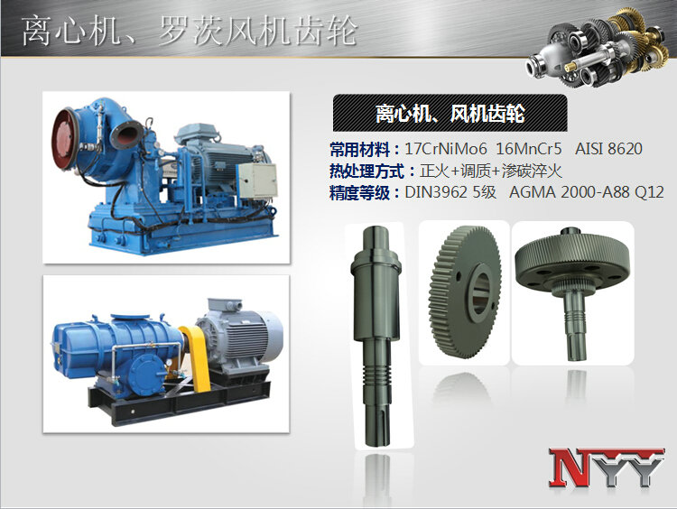 離心機、風機齒輪